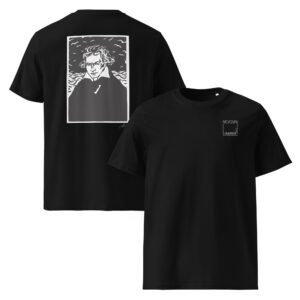 T-shirt bianca-Masada Classica - Beethoven - Black