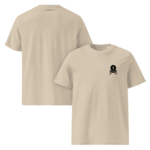 T-shirt Acquario – Beige – Logo nero